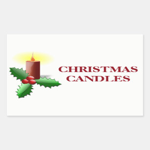 Pegatina Rectangular Navidades Organizando Etiquetas - Velas