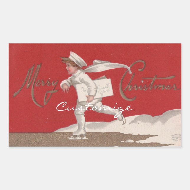 Pegatina Rectangular Navidades Thunder_Cove de Boy Skintage (Anverso)