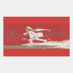 Pegatina Rectangular Navidades Thunder_Cove para patinar en niños