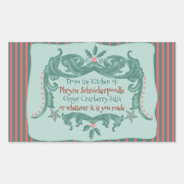 Pegatina Rectangular Navidades victorianos tardíos hechos en casa - Per