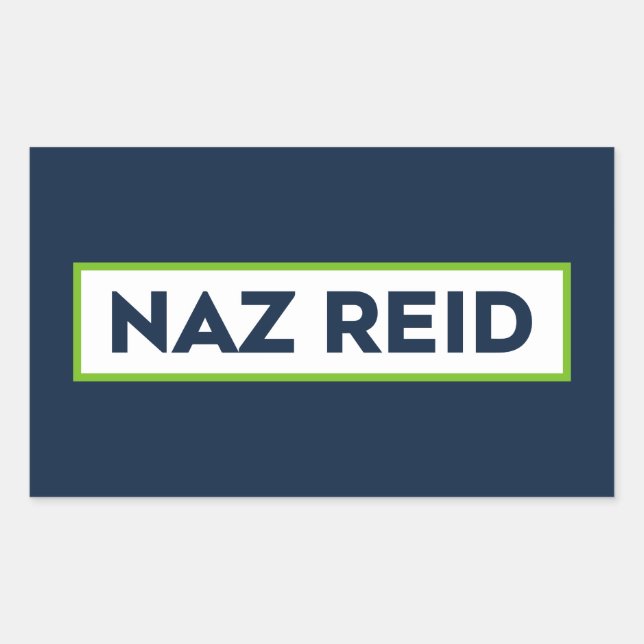 Pegatina Rectangular Naz Reid - Baloncesto Minnesota (Anverso)