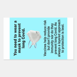 Pegatina Rectangular Necesitas usar una máscara para evitar que los peg