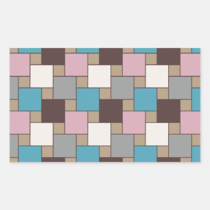 Pegatina Rectangular Néctar rosa elegante