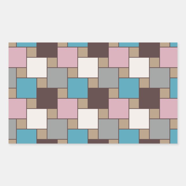 Pegatina Rectangular Néctar rosa elegante (Anverso)