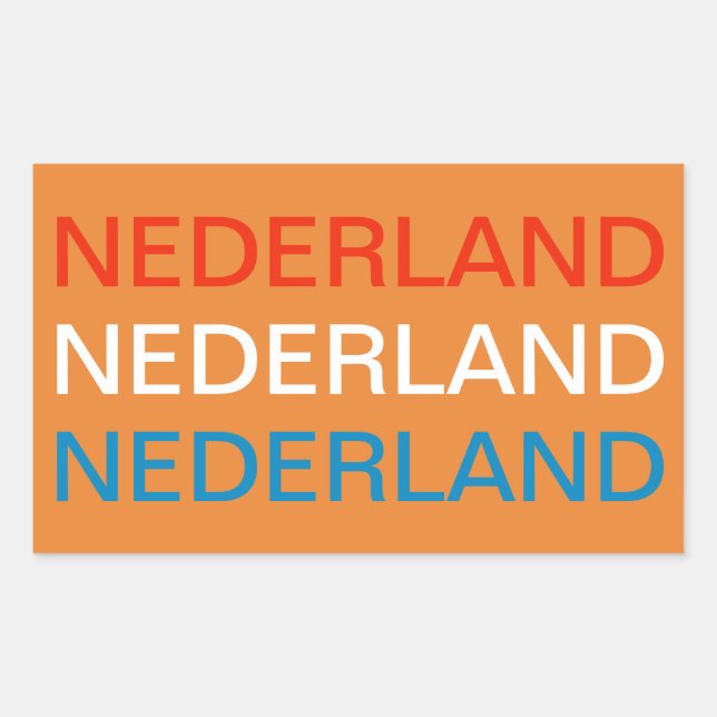 Pegatina Rectangular Nederland koffer sticker (Anverso)