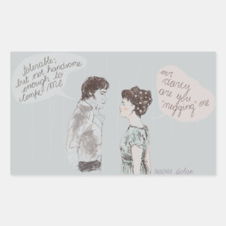 Pegatina Rectangular Negación y prejuicio