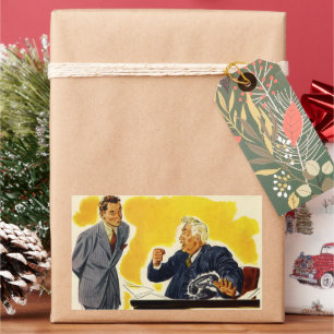 Pegatina Rectangular Negocio Antiguo, Jefe Ejecutivo Loco Empleado Jefe