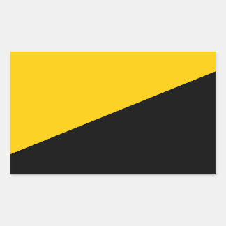 Pegatina Rectangular Negro de Anarcho y amarillo capitalistas