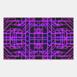 Pegatina Rectangular Neon Eon 9