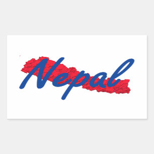 Pegatina Rectangular Nepal