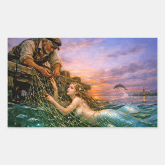 Pegatina Rectangular Nerithea and the Moral Catch - Fisherman’s Dilemma