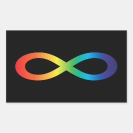 Pegatina Rectangular Neurodiversidad Autismo Conciencia Aceptación Arco