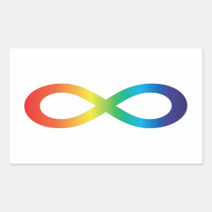 Pegatina Rectangular Neurodiversidad Autismo Conciencia Aceptación Arco