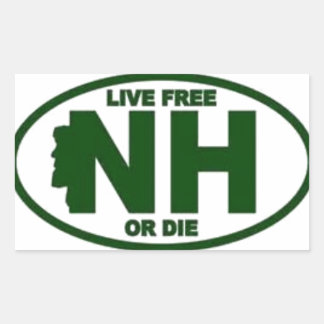 Pegatina Rectangular New Hampshire Live Fee o Die