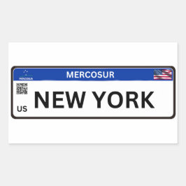Pegatina Rectangular New York Mercosur