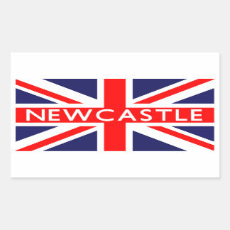 Pegatina Rectangular Newcastle : Bandera británica