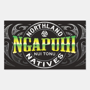 Pegatina Rectangular Ngapuhi Lifer Chrome