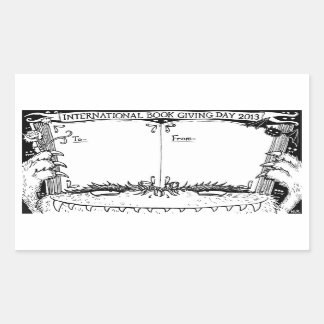 Pegatina Rectangular Nicola L. Robinson - Librería del Día del Libro