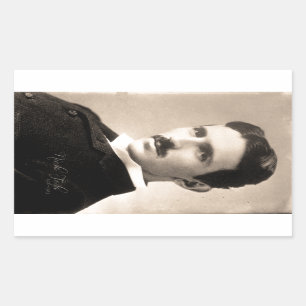 Pegatina Rectangular Nicola Tesla Photo