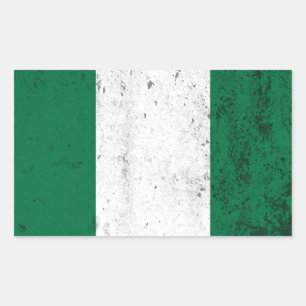 Pegatina Rectangular Nigeria