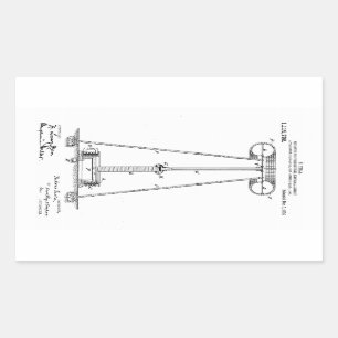 Pegatina Rectangular Nikola Tesla Energy Transmission Pantent US1119732