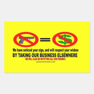 PEGATINA RECTANGULAR NINGÚN ARMA, NINGÚN LUNES