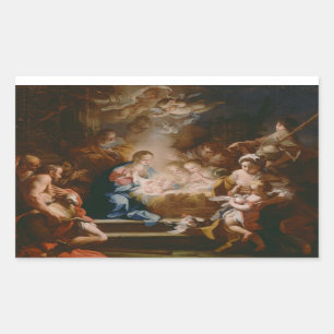 Pegatina Rectangular Niño Jesús