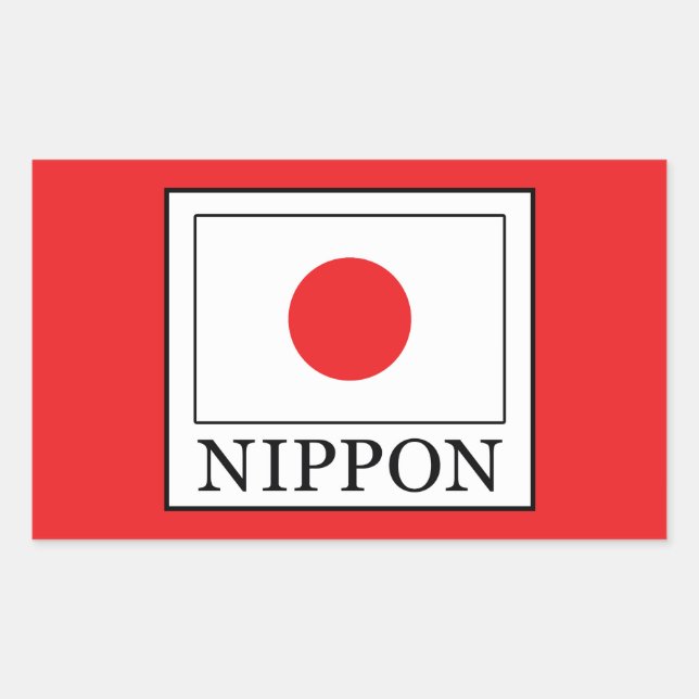 Pegatina Rectangular Nippon (Anverso)
