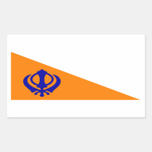 Pegatina Rectangular Nishan Sahib