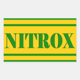 PEGATINA RECTANGULAR NITROX DIVER LOGO NITROX SCUBA DIVER -
