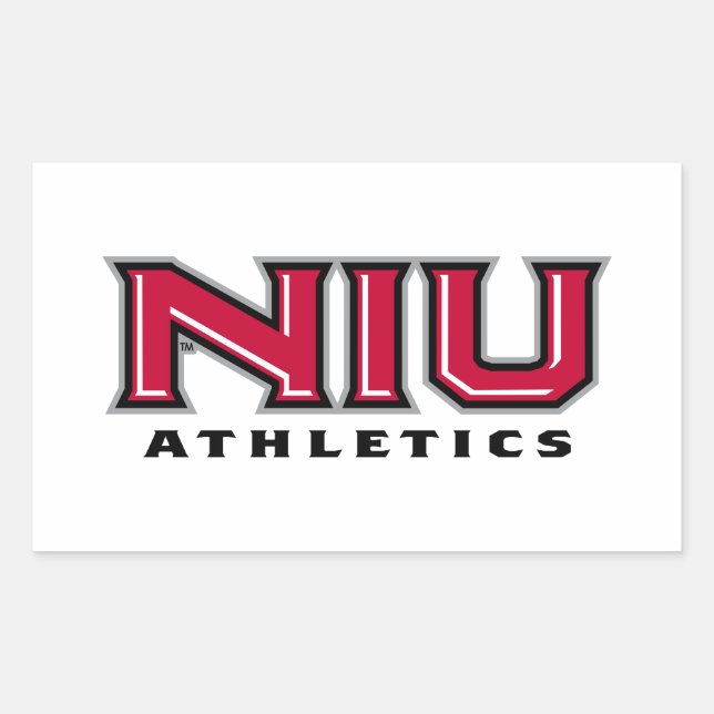 Pegatina Rectangular NIU Athletics (Anverso)