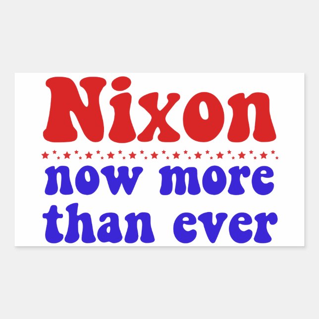 Pegatina Rectangular Nixon ahora más que nunca - Predicador inspirado (Anverso)