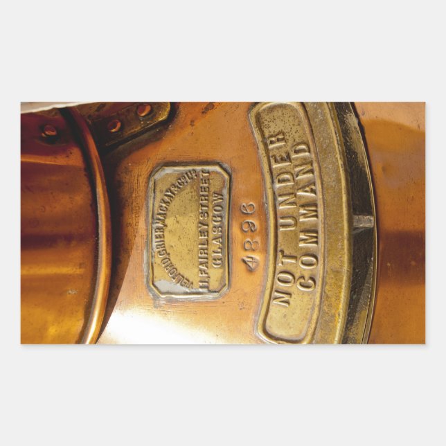 Pegatina Rectangular No bajo comando (Anverso)