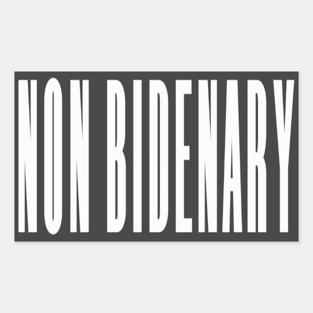 Pegatina Rectangular No bibliográfico | Anti Joe Biden | Oscuro (Anverso)