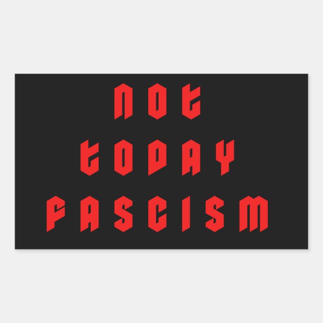 Pegatina Rectangular No el fascismo de hoy (Anverso)