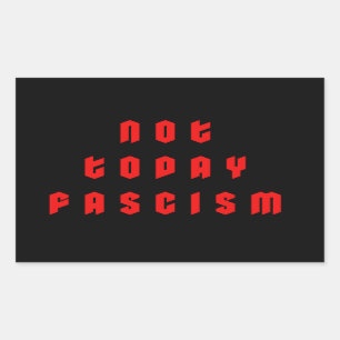 Pegatina Rectangular No el fascismo de hoy