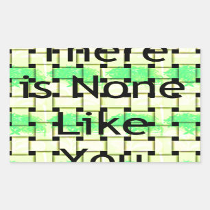 Pegatina Rectangular No hay nada como tu diseño de texto africano trenz