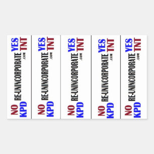 Pegatina Rectangular No KPD Sí TNT