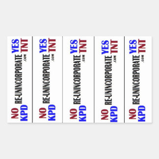 Pegatina Rectangular No KPD Sí TNT