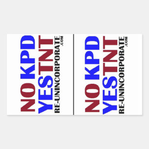 Pegatina Rectangular No KPD Sí TNT LG