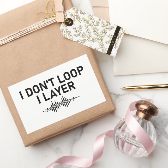 Pegatina Rectangular No me gusta la música mínima de nivel I (Regalar)