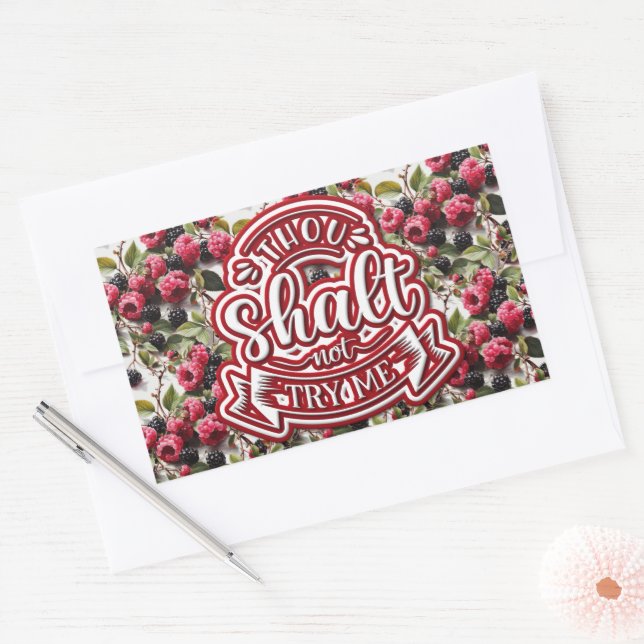 Pegatina Rectangular No Me Intentarás Divertido (Sobre)