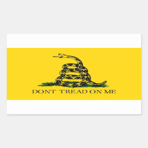 Pegatina Rectangular No me toques - Bandera de Gadsden