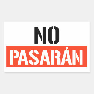Pegatina Rectangular No pasarán