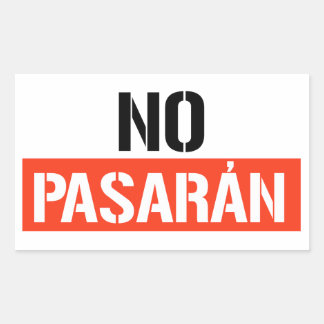 Pegatina Rectangular No pasarán