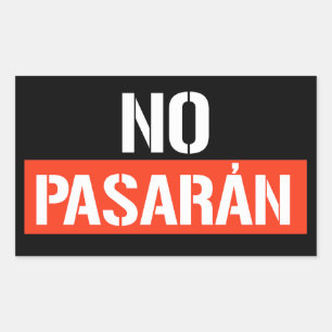 Pegatina Rectangular No pasarán