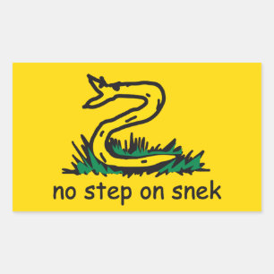 Pegatina Rectangular No pisar a la serpiente memes Gadsden SnekRight am
