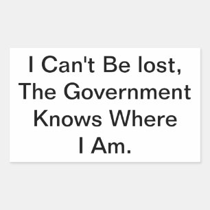 Pegatina Rectangular No puedo estar perdido, estoy aquí Hankamer Artjun