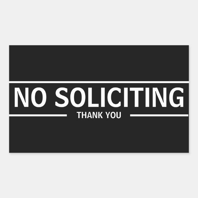 PEGATINA RECTANGULAR NO SOLICITING (Anverso)
