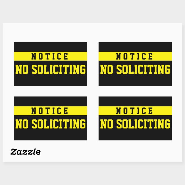 Pegatina Rectangular No Soliciting [Seal] (Hoja)
